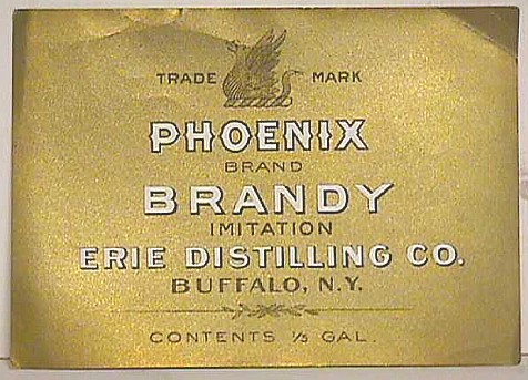 Pre pro Phoenix Brand Brandy Label   Buffalo, NY  